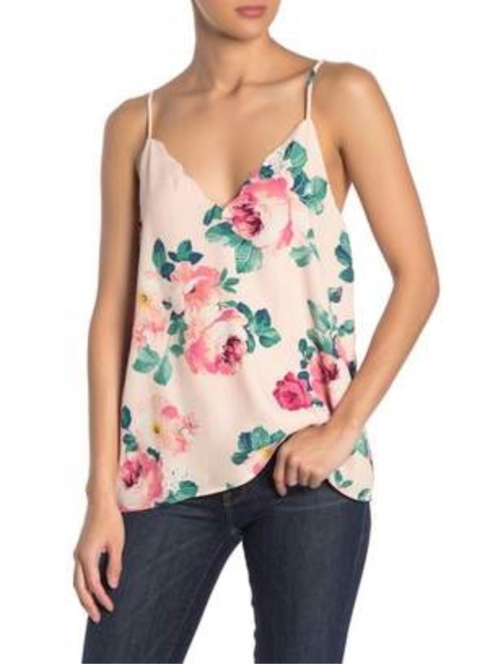 Socialite Floral Halter Top M Blush Pink Cottagecore Romantic Nordstrom